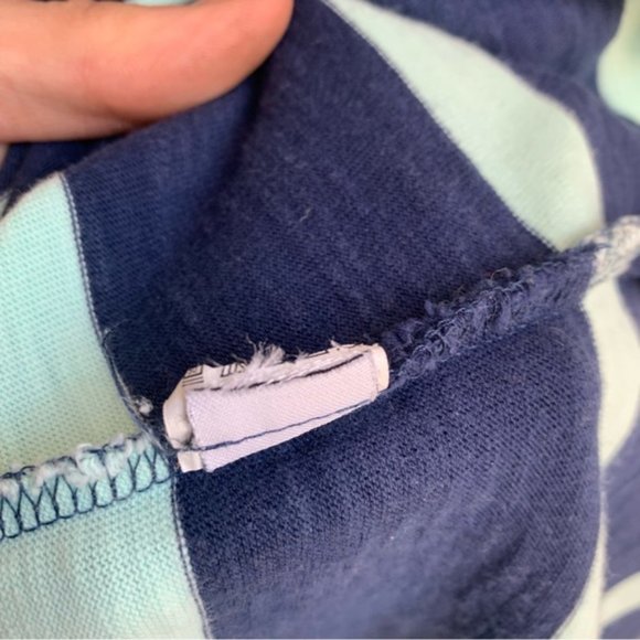 J. Crew Blue & Mint Green Striped Shirttail Dress - Picture 8 of 10